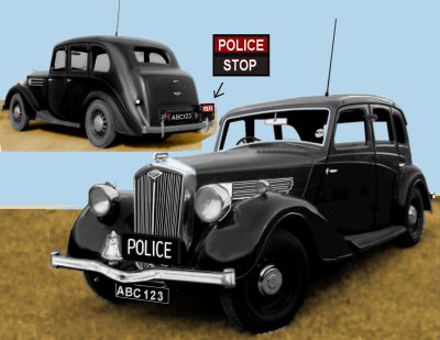 1930s Police Radio Patrol Car