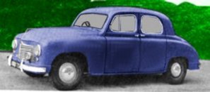 Sketch of 1950 Singer 1500 saloon