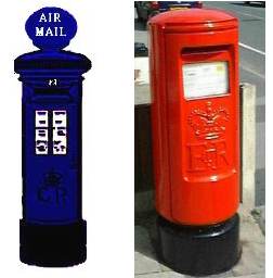 air mail letter box and modern post box