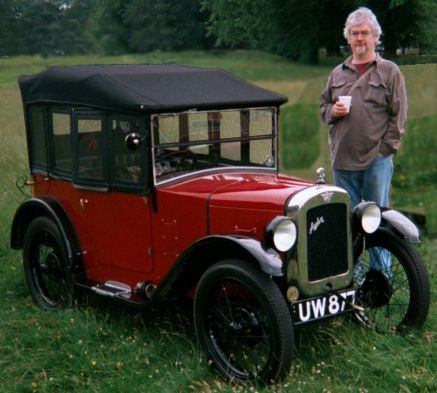 Austin seven photographed at a rally