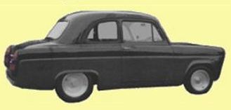 Original design of the Ford Anglia from the 1950s