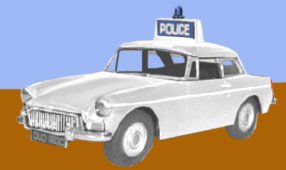 1970s MGB Police Traffic Patrol Car