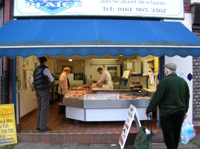 Open fronted fish shop