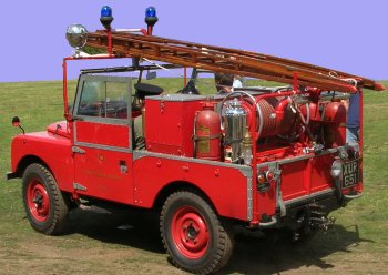 Landrover based Industrial fire engine