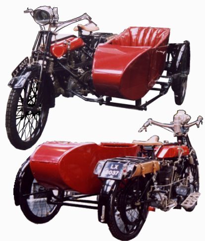 1916 motorbike and sidecar
