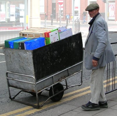 Market Dave with his hand cart