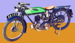 Typical 1930s motorcycle