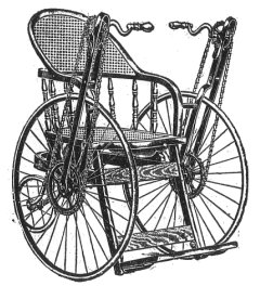 Sketch of a sturdy wheelchair