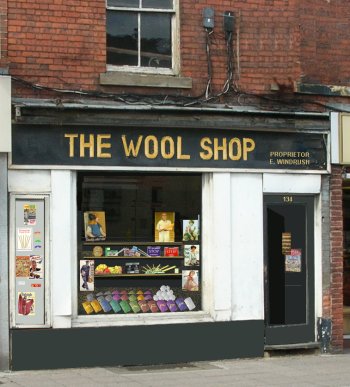 Typical wool shop in Cheadle village