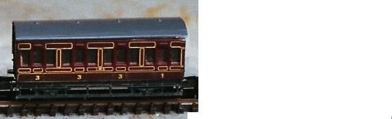 Four and six wheelcoaches made from Farish suburban coach