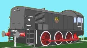 Sketch of the 11001 0-6-0 prototype diesel loco