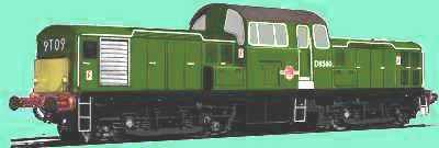 Sketch of a Class 17 loco