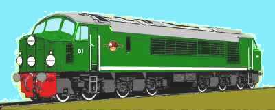 Sketch of Class 44 diesel locos