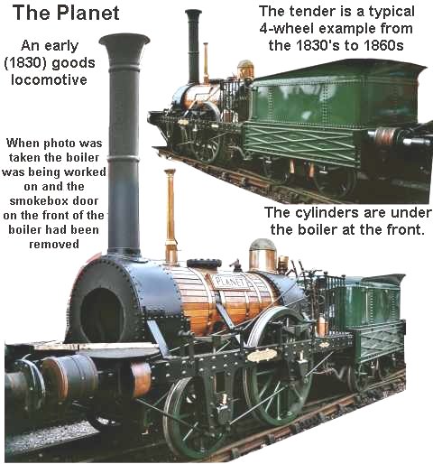 Planet, an early freight locomotive featuring the 2-2-0 wheel arrangement