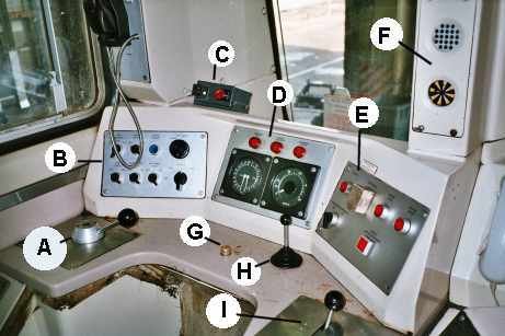 Driving position of a Class 142 DMU