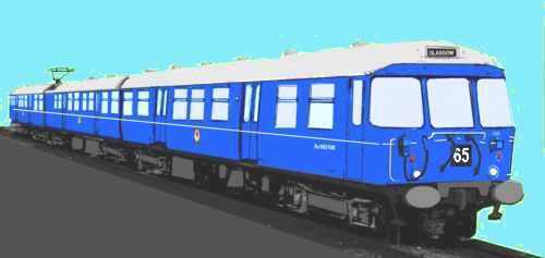 Sketch of Class 303 three car unit