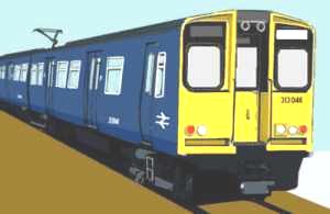 Sketch of Class 313 four car unit