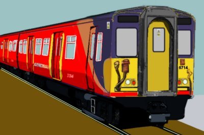 Sketch of a Class 455 unit