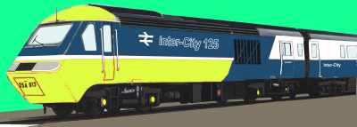 Sketch of the HST 125 in original livery