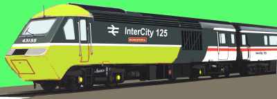 Sketch of the HST 125 in Executive livery