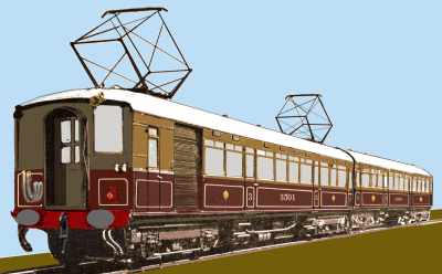 Sketch of a Lancashire and Yorkshire Railway Electric Multiple Unit