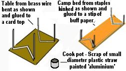 Sketch of bunker furniture