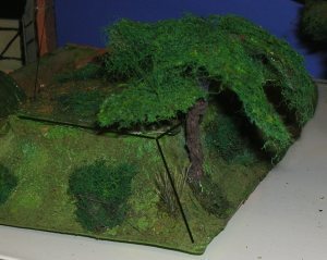 photo of bunker corner with added bushes etc