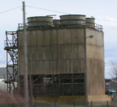 Photo of fan assisted cooling tower