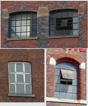 Photos showing various factory windows
