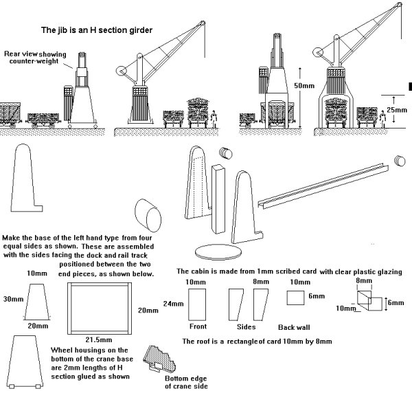 Sketch showing modelling Hydraulic dock crane
