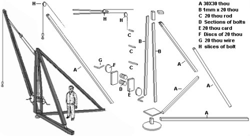 Sketch showing basic derrick crane