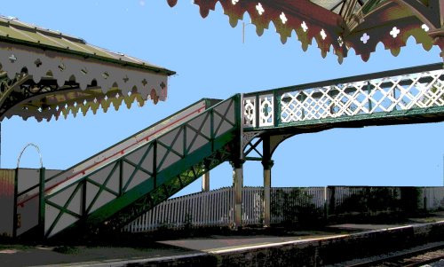 Photo of Hale station footbridge