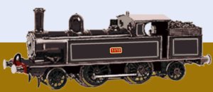 LNWR tank loco sketched from a photo of a model