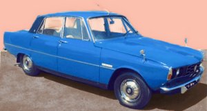 Sketch of an early 1960s Rover 2000 P6 saloon