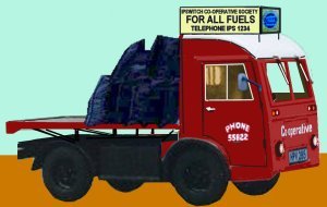 Electric coal delivery lorry