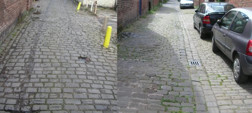 Appearance of cobbled roads