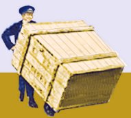Large crate on a sack truck