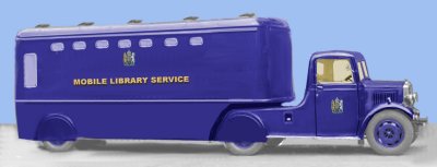 Sketch of  1930s articulated mobile library