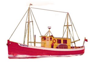 Sketch of a small motor fishing boat