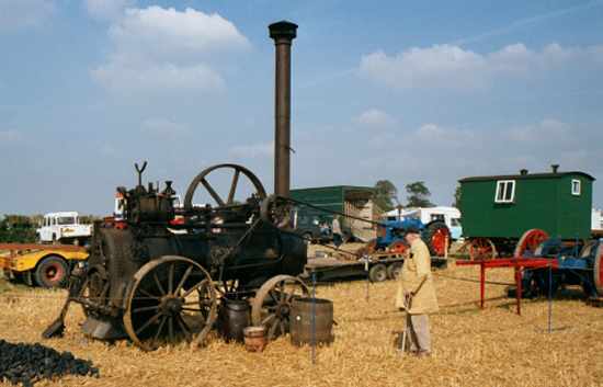 portable engine in use at a show