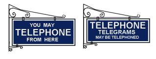 Telephone signs
