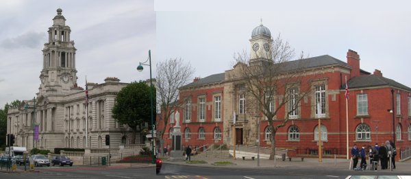 Photographs of town halls