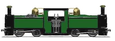 Sketch of a Fairlie type locomotive as used on the Ffestiniog line