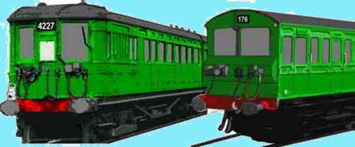 Sketch of SR 4-SUB converted from LSWR coaches