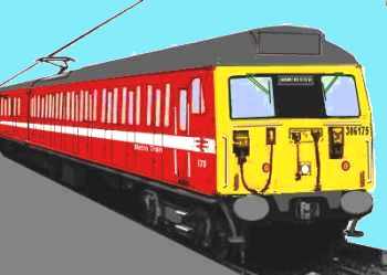 Sketch of Class 308 four car unit