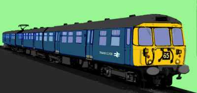 Sketch of a Class 311 unit in BR livery