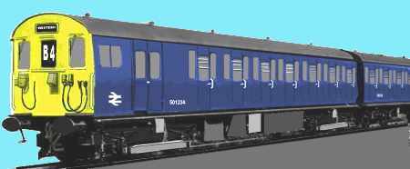 Class 501 in BR suburban blue livery