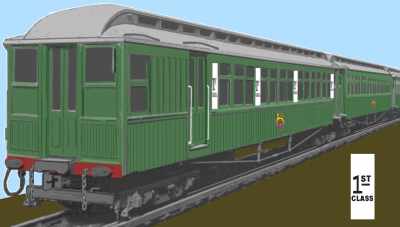 Sketch of a Mersey Railway electric commuter train