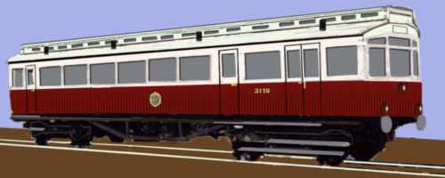 Sketch of the NER petrol electric railcar