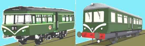 Sketch of two early railbus types